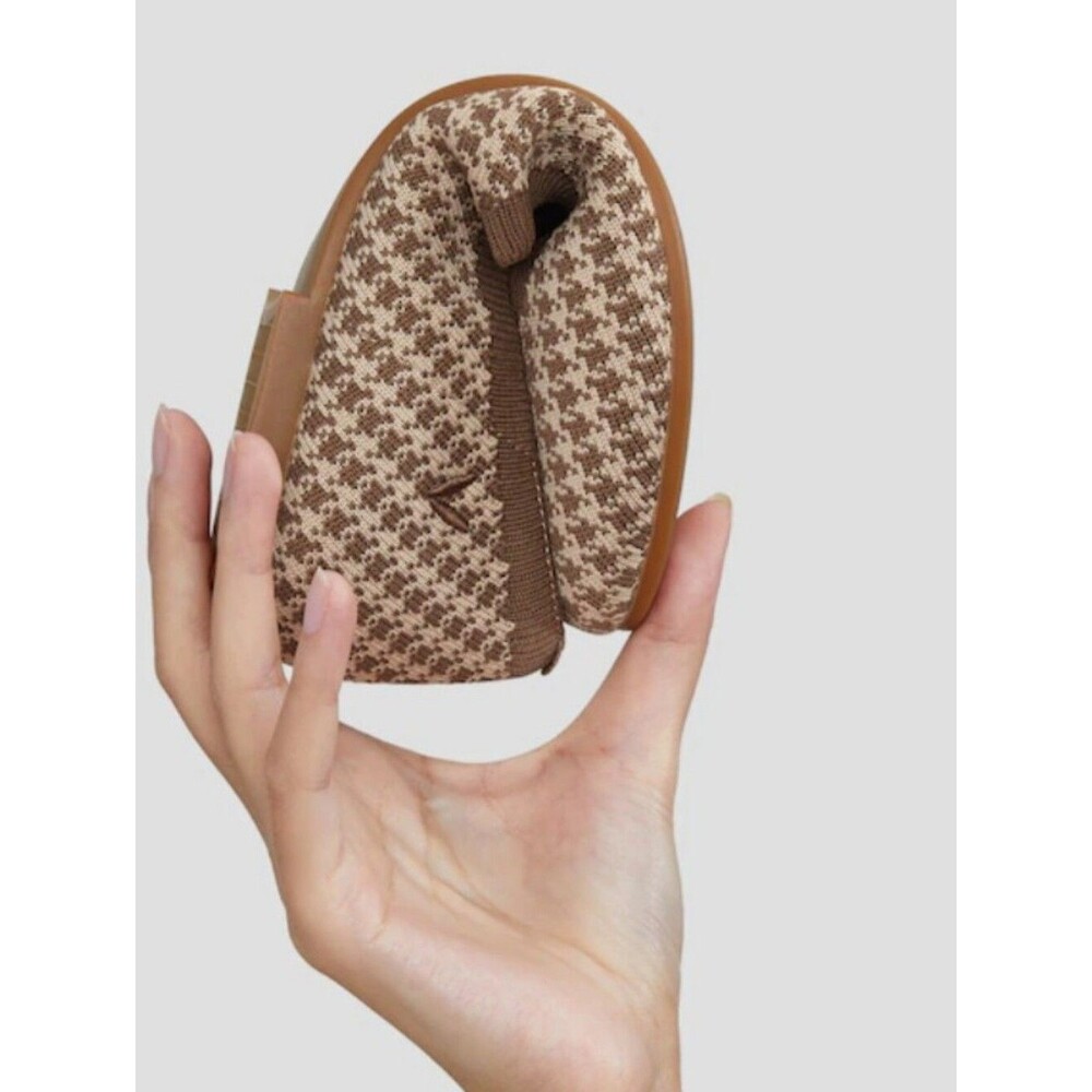 Vivaia Ballet Flats Round Toe Claire 42, 11 US Houndstooth Comfort Packable - Picture 2 of 9